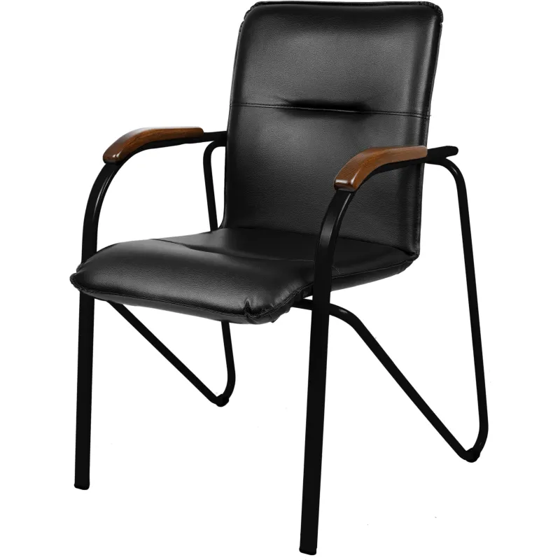Конференц-кресло 2SJ_UA_EChair SAMBA Black к/з черн./орех (V-4 1.031)