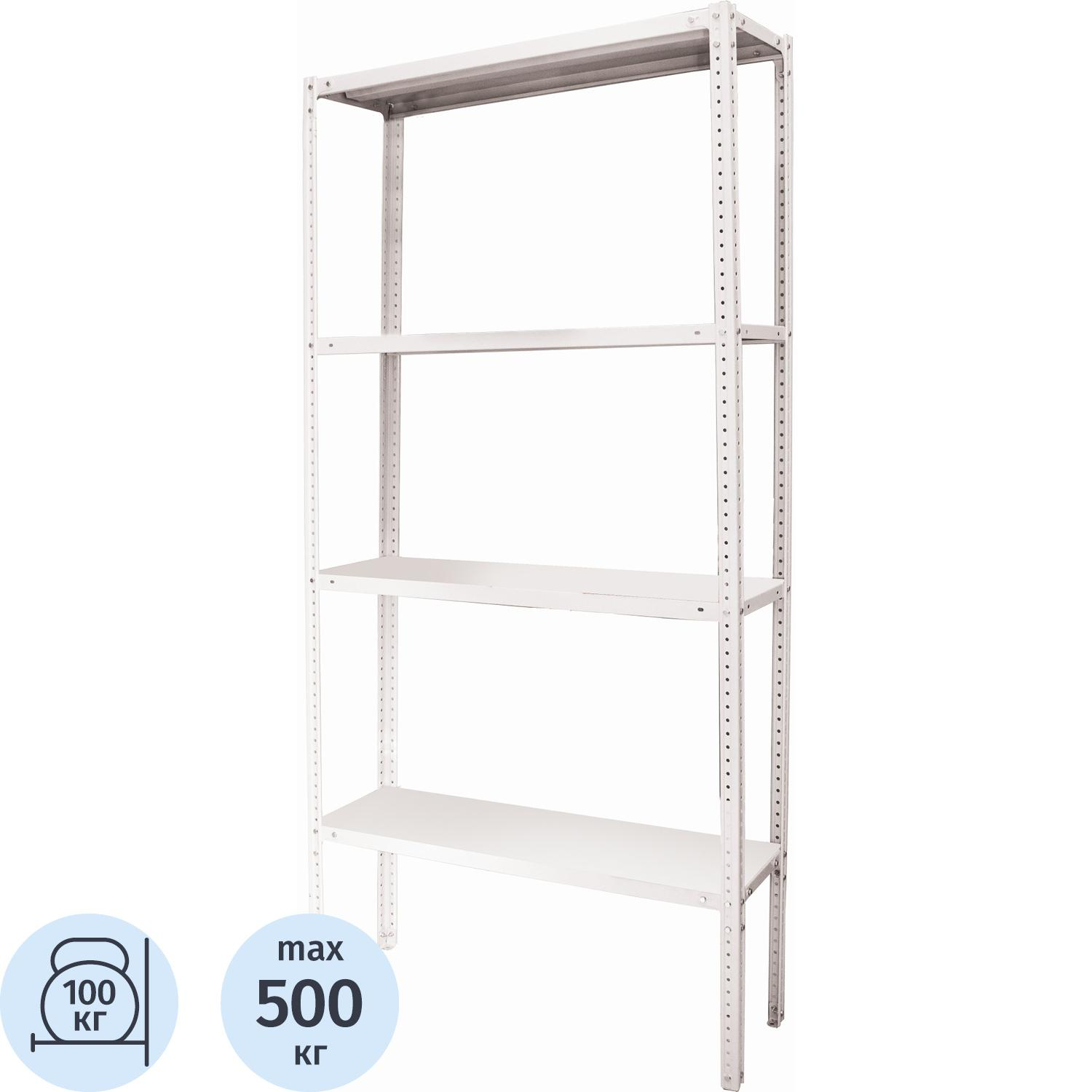 Стеллаж металлический 2SJ_P_МС-15/37 с 4-мя полками 700х300х1500