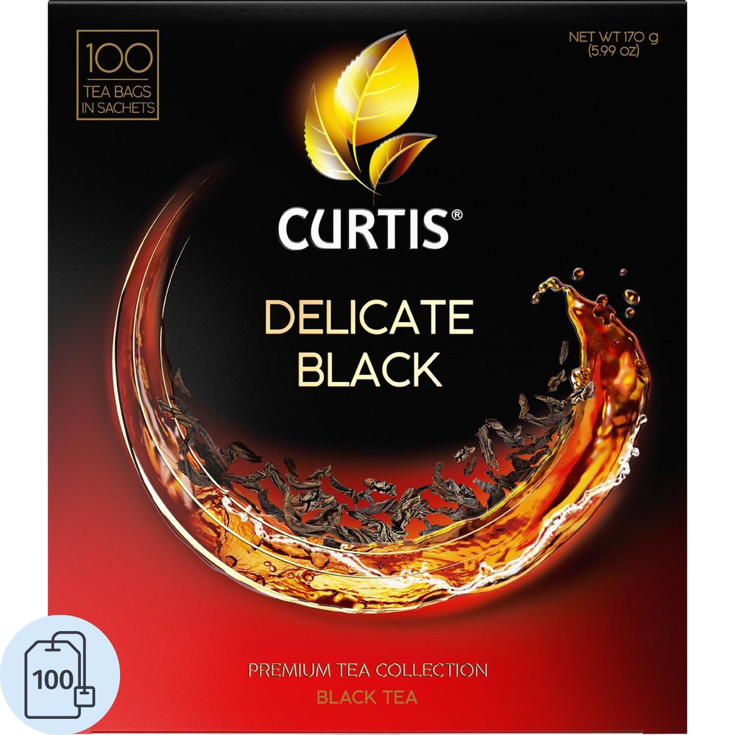 Чай Curtis Delicate Black черный, мелкий лист, 100 сашет