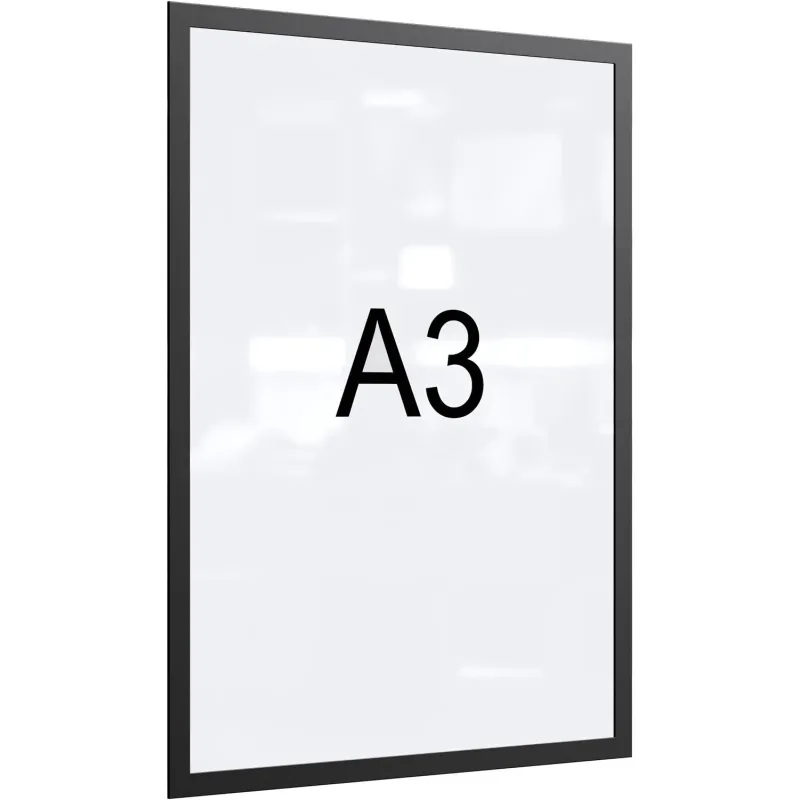 Рамка магнитная настенная Attache А3 ПЭТ, черная, 5 шт/уп