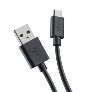 Кабель Deppa (72313)USB-A - USB-C, черный USB 2.0, 2.4A, 2м
