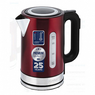 Чайник SCARLETT SC-EK21S78, 1,7 л, 2200 Вт, закрытый нагревательный элемент, ТЕРМОРЕГУЛЯТОР, сталь, 