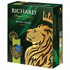 Чай RICHARD (Ричард) "Royal Green", зеленый, 100 пакетиков по 2 г