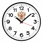 Часы настенные TROYKA 77770732 круг, белые, черная рамка, 30,5х30,5х4 см