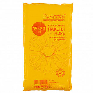 Пакет фасовочный Евро (15х20 см)-8 мкм Ромашка проф (500 шт.в упак.)