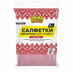 Салфетка вискозная (30х38) Горница (3шт) 1/70