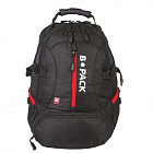 Рюкзак B-PACK "S-03" (БИ-ПАК) универсальный, с отделением для ноутбука, увеличенный объем, черный