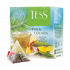 Чай TESS (Тесс) "Pina Colada", зеленый с ароматом тропических фруктов, 20 пирамидок по 1,8 г