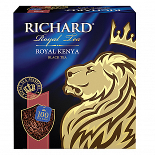 Чай RICHARD "Royal Kenya", черный, 100 пакетиков по 2 г