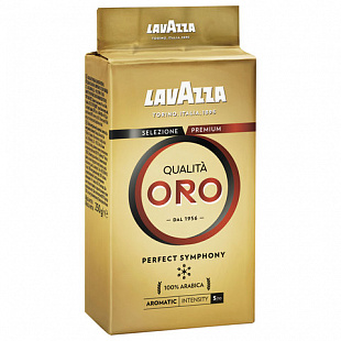 Кофе молотый LAVAZZA "Qualita Oro", арабика 100%, 250 г, вакуумная упаковка