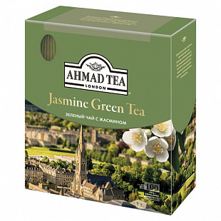 Чай AHMAD (Ахмад) "Jasmine Green Tea", зелёный с жасмином, 100 пакетиков
