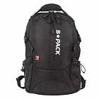 Рюкзак B-PACK "S-02" (БИ-ПАК) универсальный, с отделением для ноутбука, усиленная ручка, черный