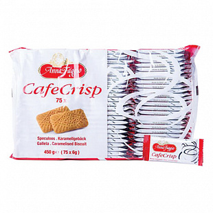 Печенье ANNA FAGGIO “Cafe Crisp" в индивидуальной упаковке, 75 штук, карамелизированное, 450 г, 0431