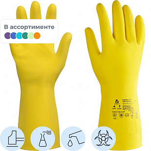 Перчатки латексные с напылением JetaSafety JL711 р.L