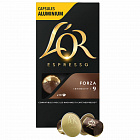 Кофе в алюминиевых капсулах L'OR "Espresso Forza" для кофемашин Nespresso, 10 порций, 4028605